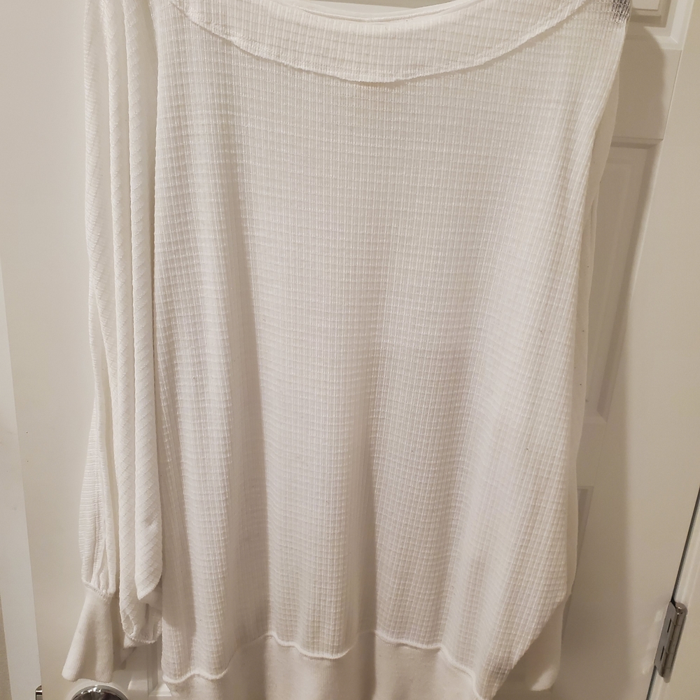 We The Free Off-the-Shoulder White Sweater
